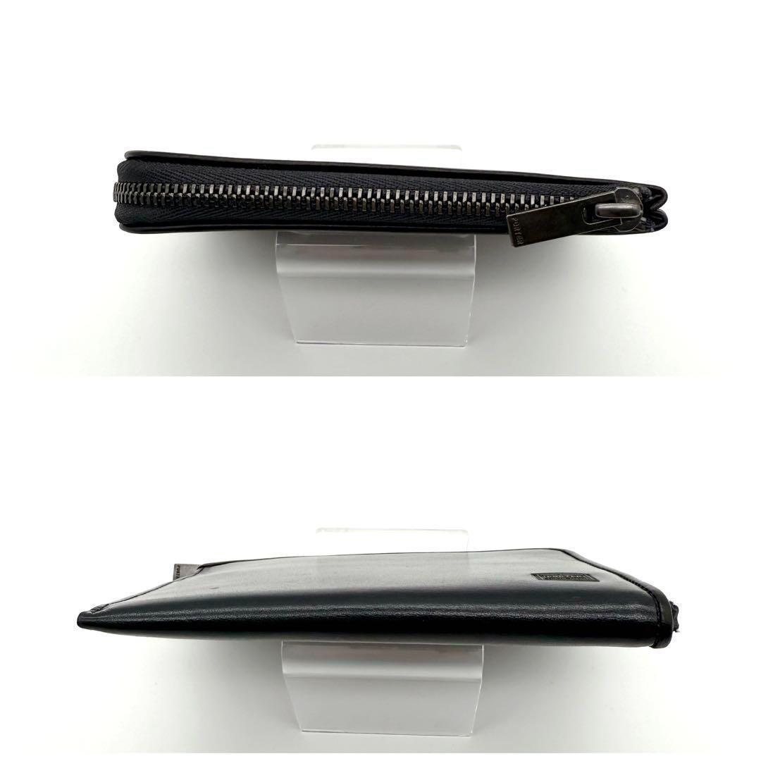 【希少】ポーター プリュム コンパクトウォレット L字ファスナー ネイビー