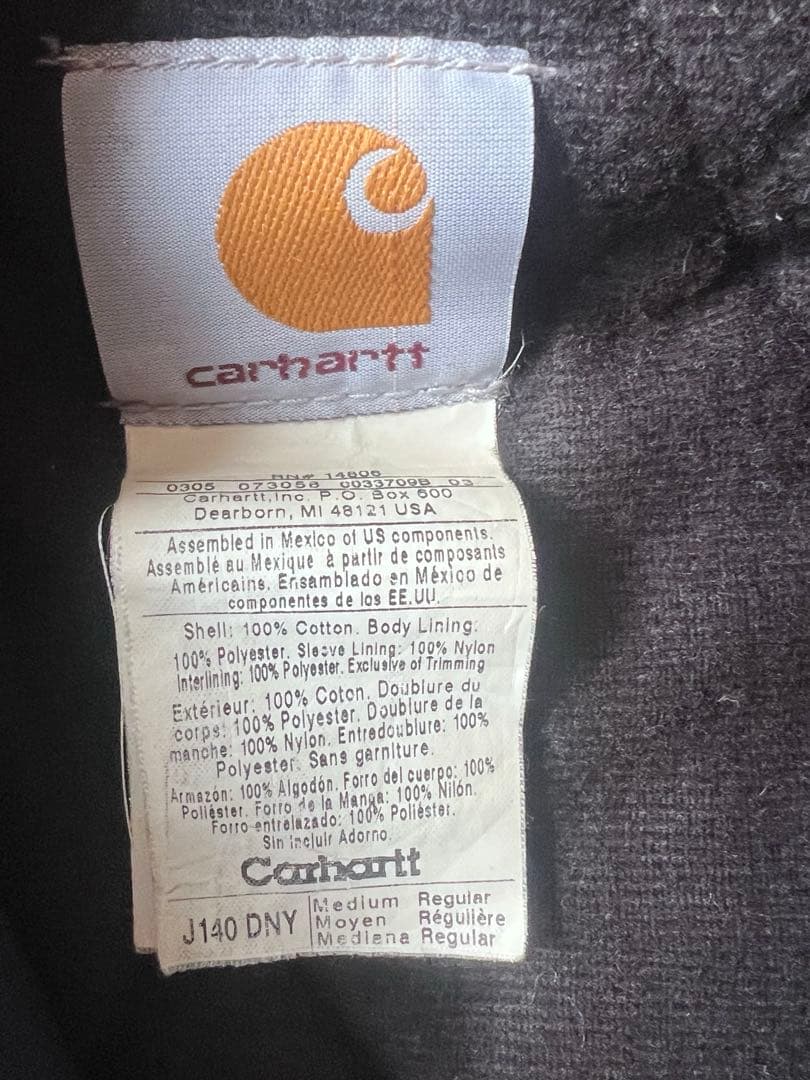 カーハート ダックジャケット　J140DNY 2005 3月製　M