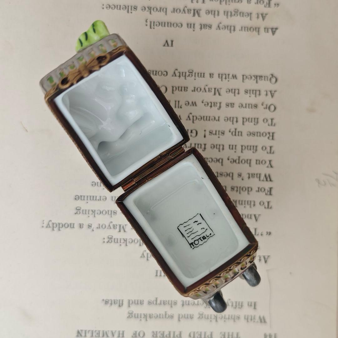 リモージュボックス　ショッピングカート　フランス製　小物入れ　ミニチュア