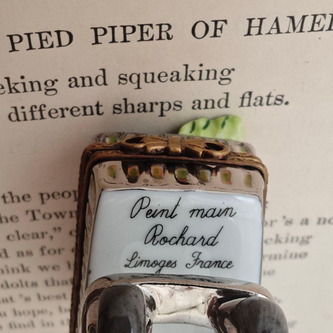 リモージュボックス　ショッピングカート　フランス製　小物入れ　ミニチュア