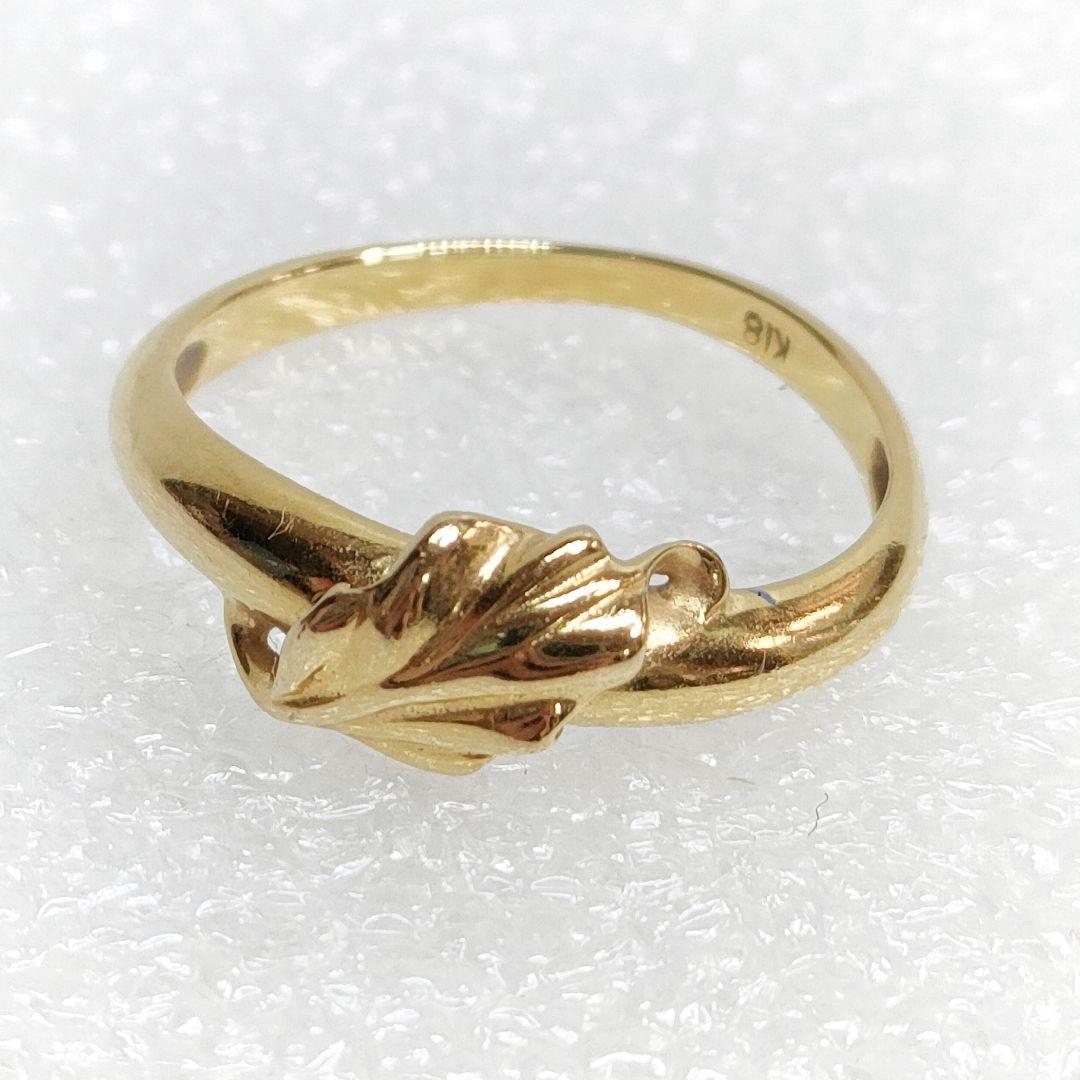 K18 リーフリング 指輪