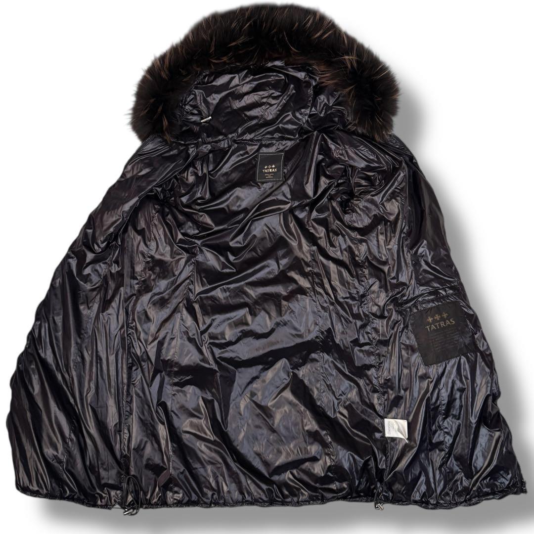 美品 TATRAS PALMA 2way Aライン フレア ロングコート 黒M