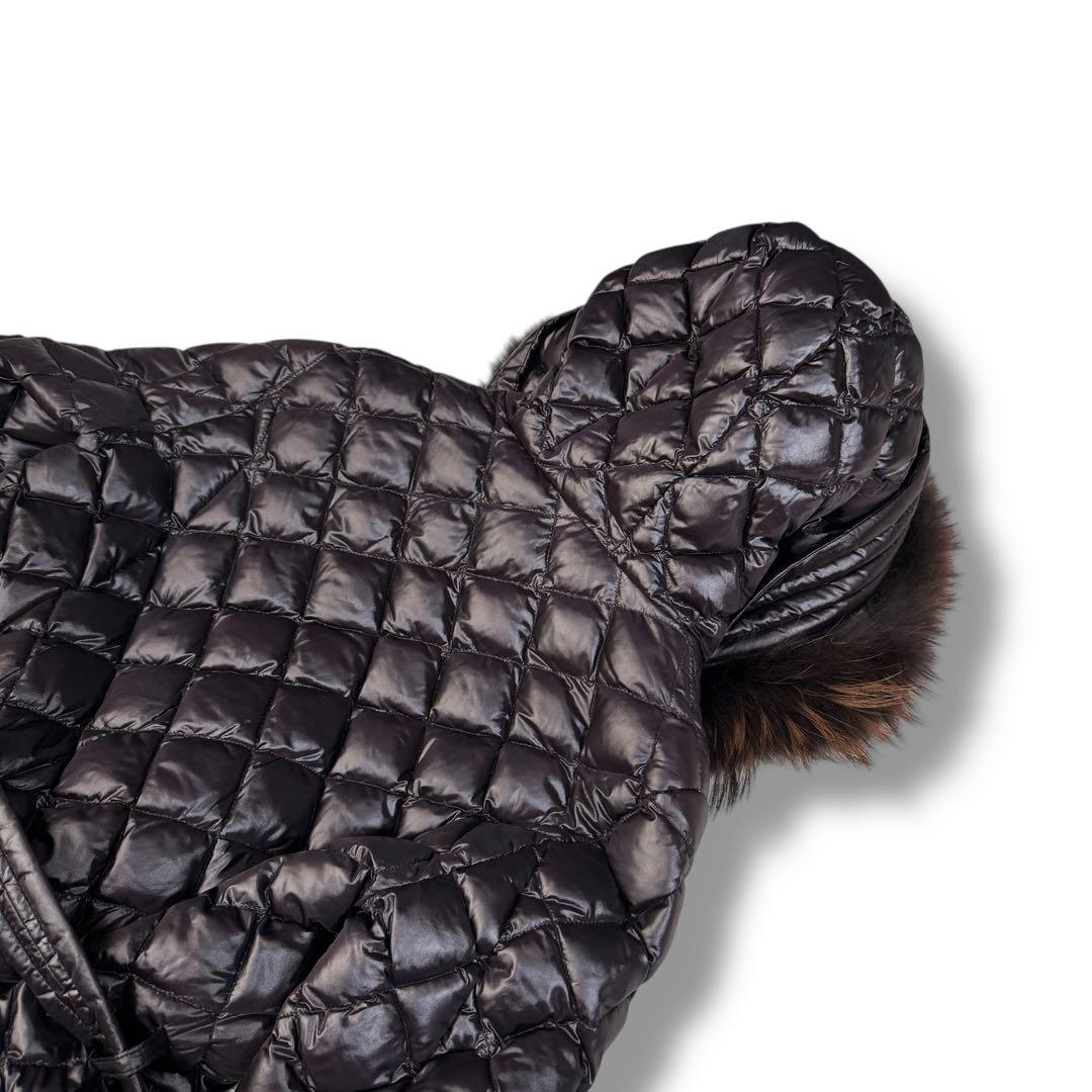 美品 TATRAS PALMA 2way Aライン フレア ロングコート 黒M