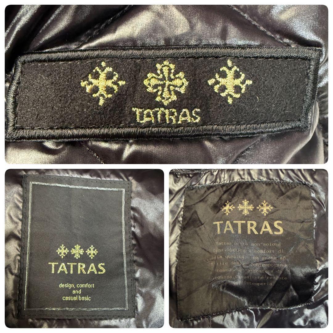 美品 TATRAS PALMA 2way Aライン フレア ロングコート 黒M
