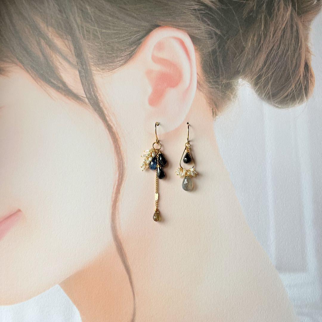 d*3様 ▪︎dino13　1459 スモーキークォーツのアシンメトリーピ