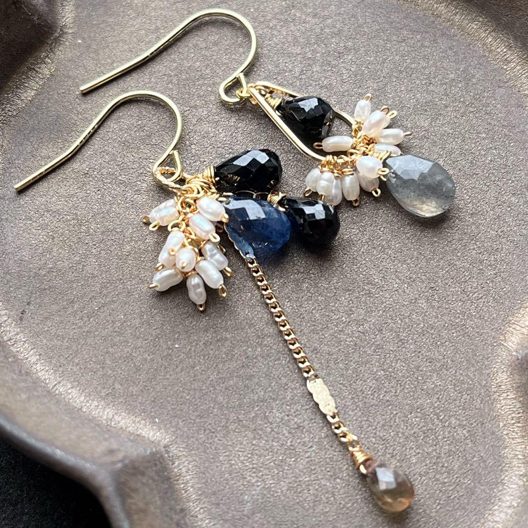 d*3様 ▪︎dino13　1459 スモーキークォーツのアシンメトリーピ