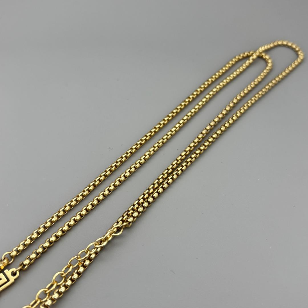 VERSACE ネックレス メデューサ ゴールド 赤 レッド レアカラー