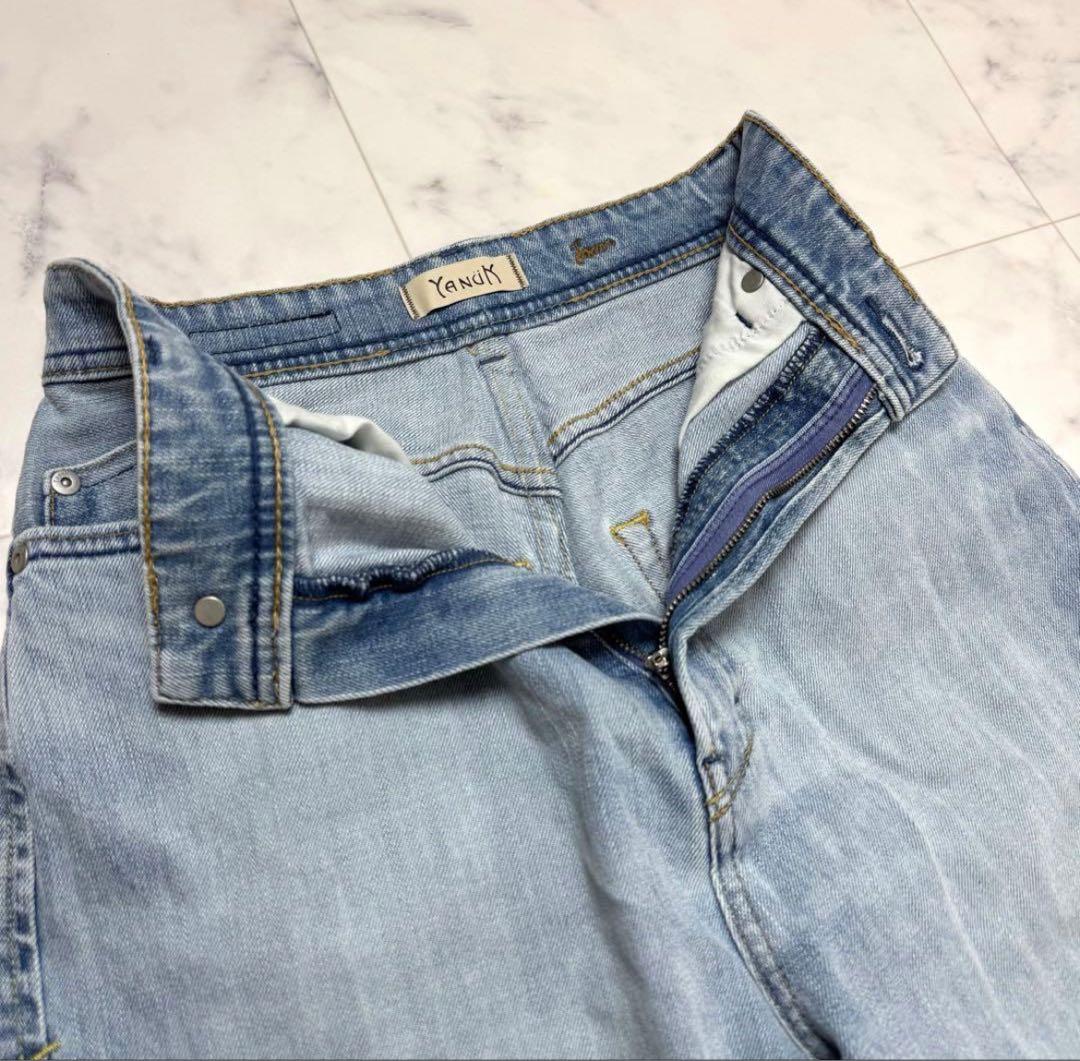 【極美品】 YANUK JOAN ジョーン ルーズストレート 24 ライトブルー