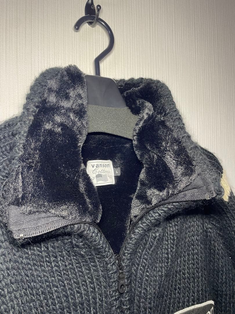 VANSON スカルデザイン ニットセーター