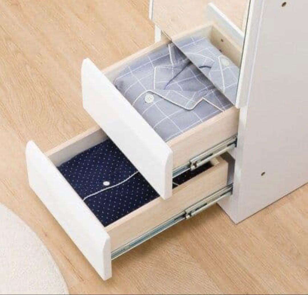 ニトリ 姿見ミラー 収納 一体型 コルト30WH ホワイト