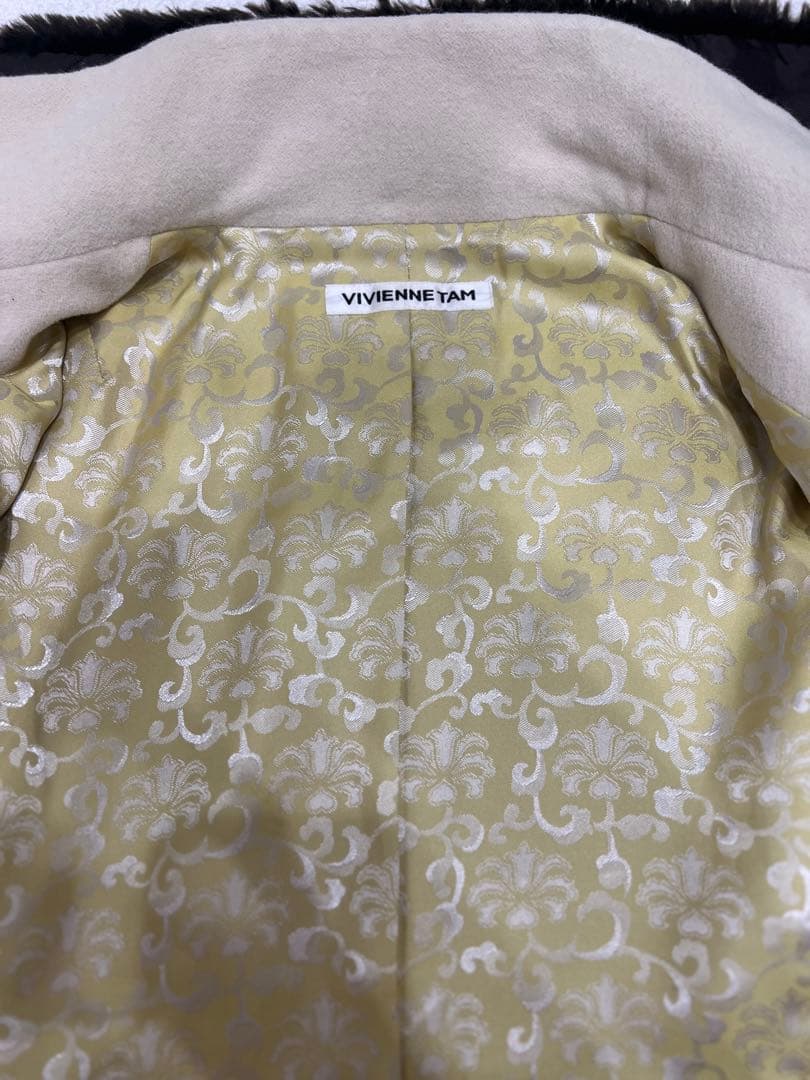 VIVIENNE TAM ダッフルコート　ビビアンタム　ファー付き　アイボリー