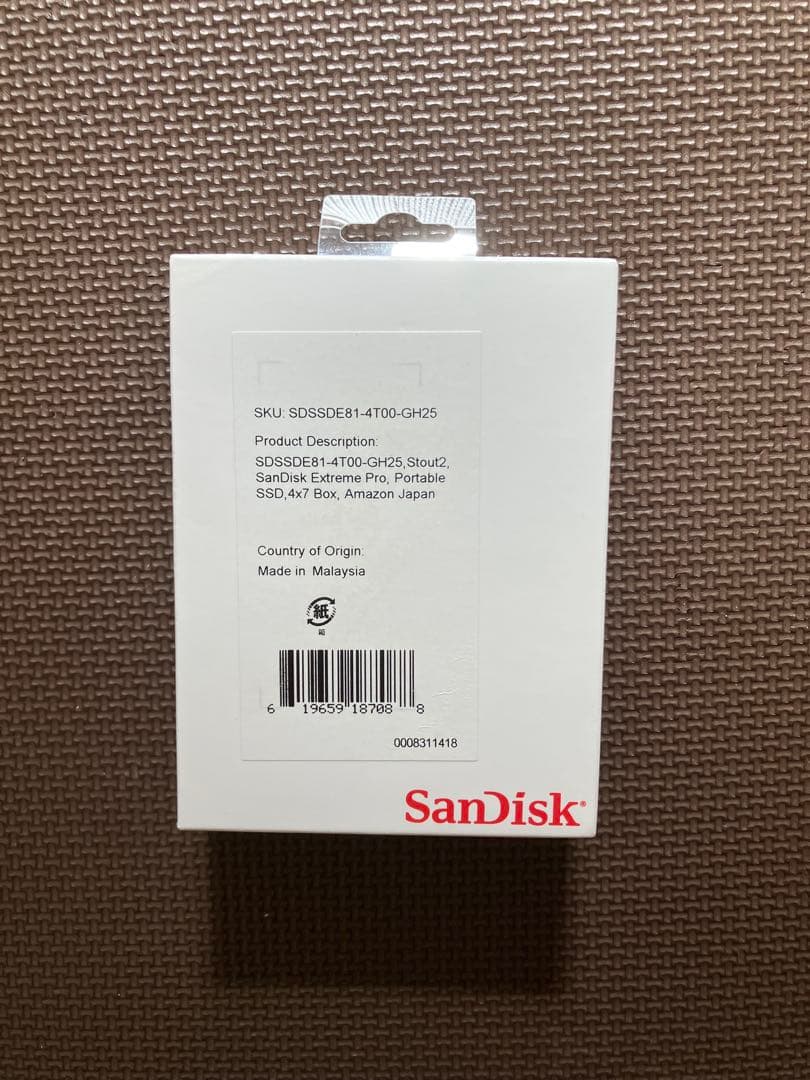 SanDisk SSD 外付け 4TB SDSSDE81-4T00-GH25