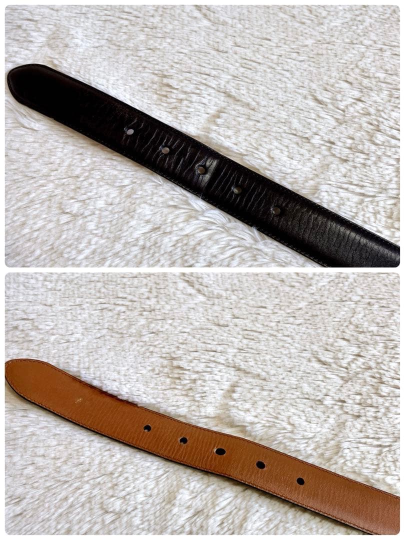 美品 ポロラルフローレン ポニー ロゴ レザー ブラウン ベルト バックル 本革