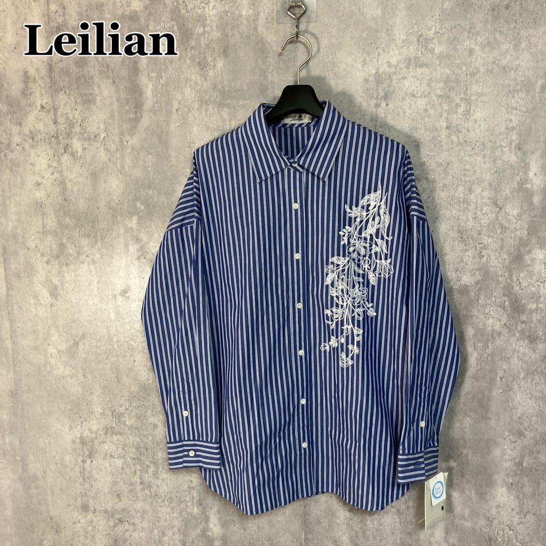新品 Leilian 洗えるシャツブラウス 9号