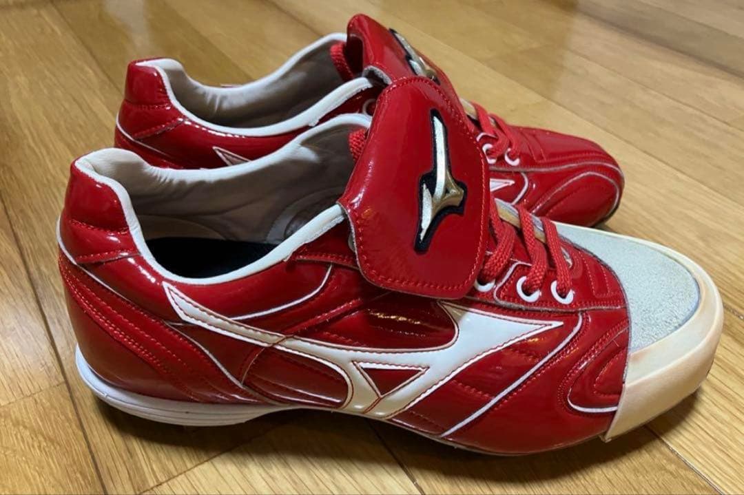 メルパンミズノ　グローバルエリート　オーダースパイク　レッド赤　25センチ