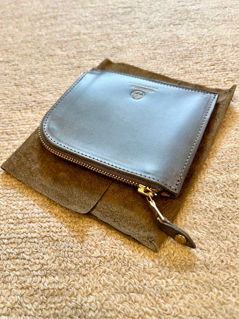 新品　GLEN 財布　L字ファスナー　グレー