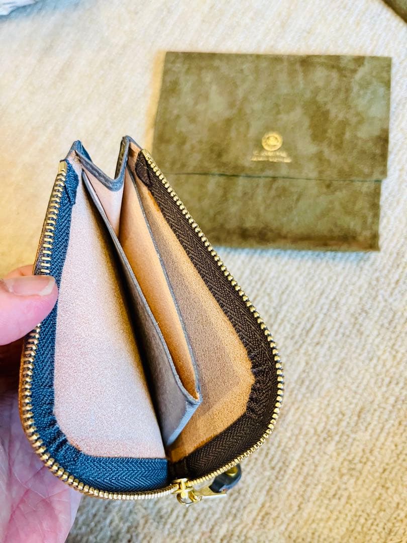 新品　GLEN 財布　L字ファスナー　グレー