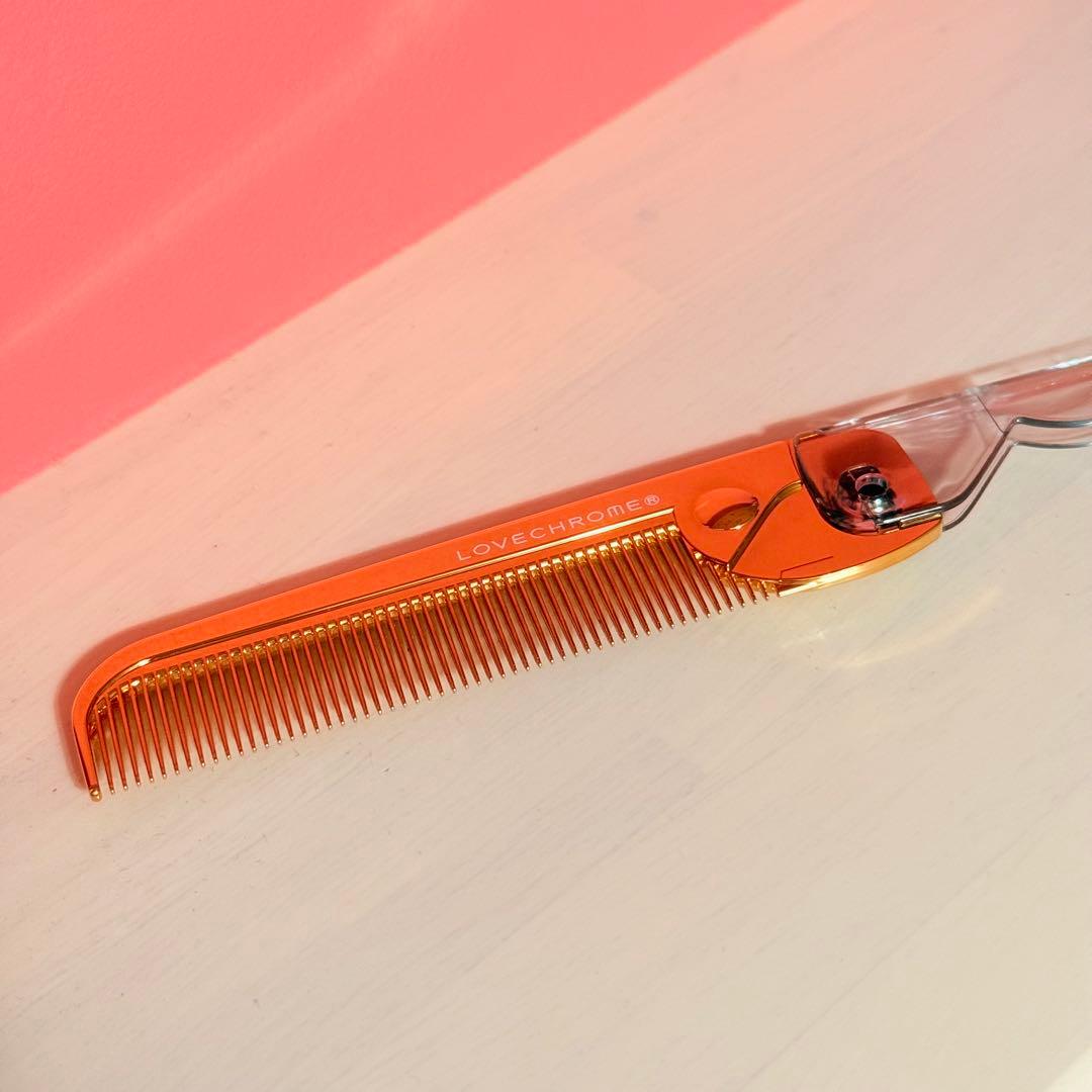 新品未使用 ラブクロム K24GPバングスコーム ゴールド 折りたたみコーム