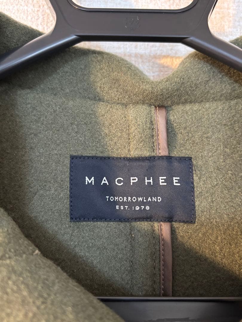 【超美品】TOMORROWLAND MACPHEE DUFFLE ダッフルコート