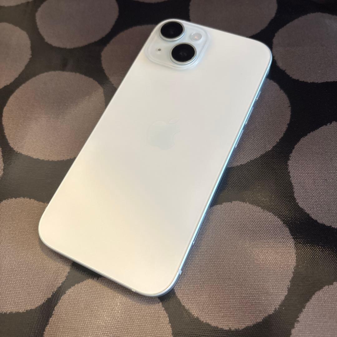 あんぱゃんページiPhone15 ブルー128GB本体➕ケーブル