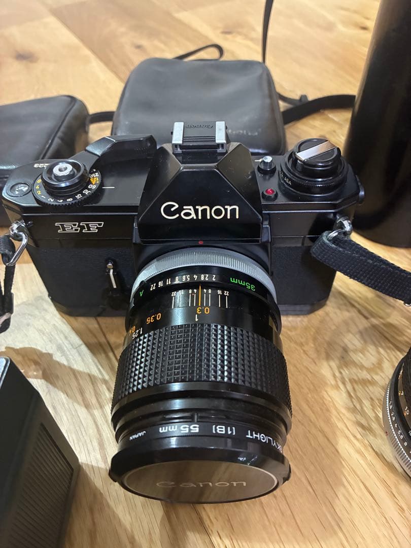 Canon EF フィルム カメラ 一眼レフ 望遠レンズ フラッシュ セット