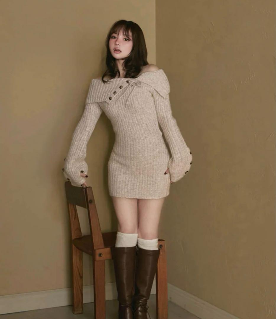 ワンピース andmary Amari ribbon mini dress