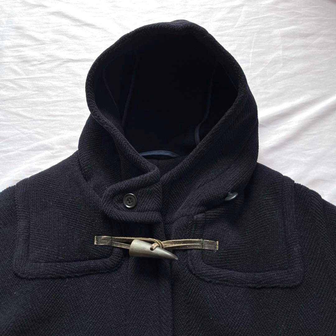 オールドイングランド ヘリンボーン　ロング ダッフルコート　ネイビー　8