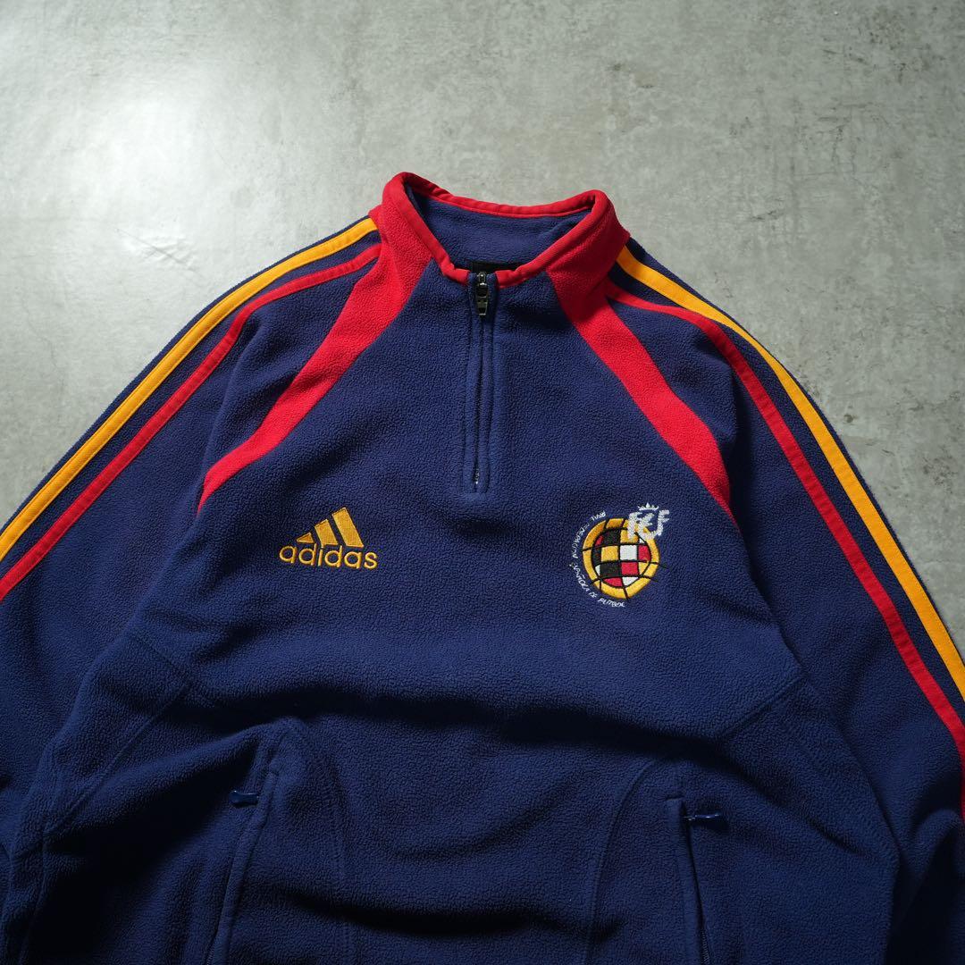 00s adidas スペイン代表 FEF ハーフジップフリース 短丈 y2k