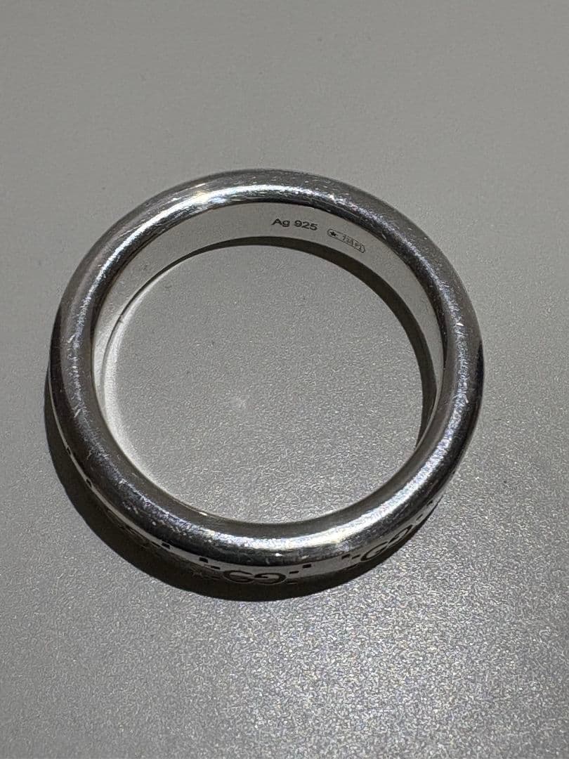 GUCCI グッチ ブランデッドGリング 　刻印サイズ:9号【箱/ポーチ付】