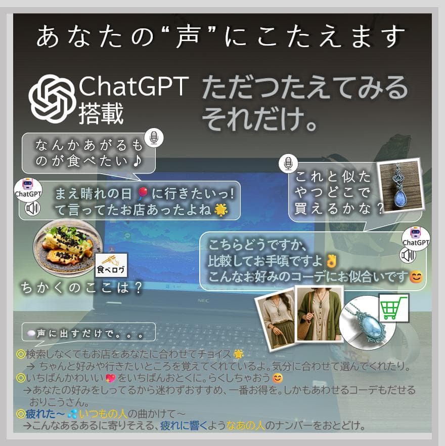そっと気持ちを聴く、寄り添いPC☘ChatGPT＆Office搭載安心セット
