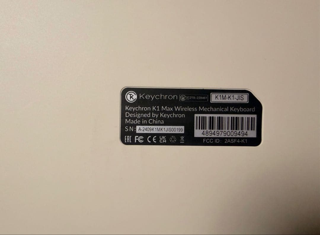 Keychron K1 Max 赤軸 JIS配列