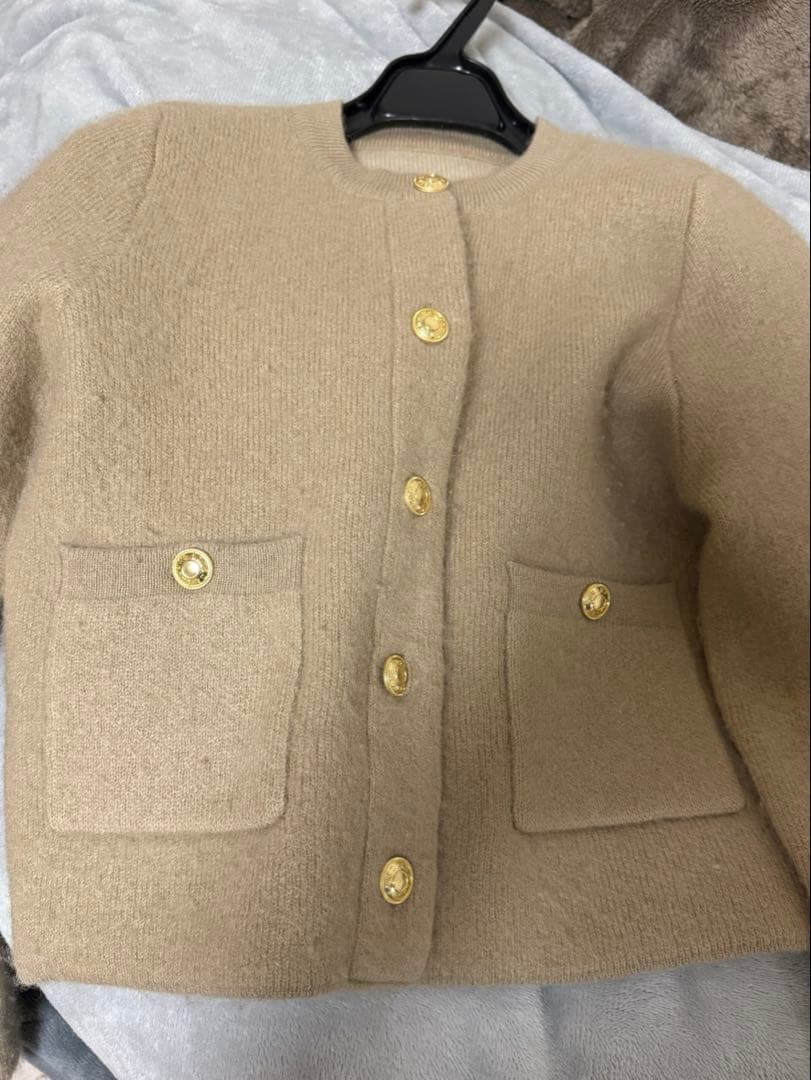 anuans カシミヤニットジャケット