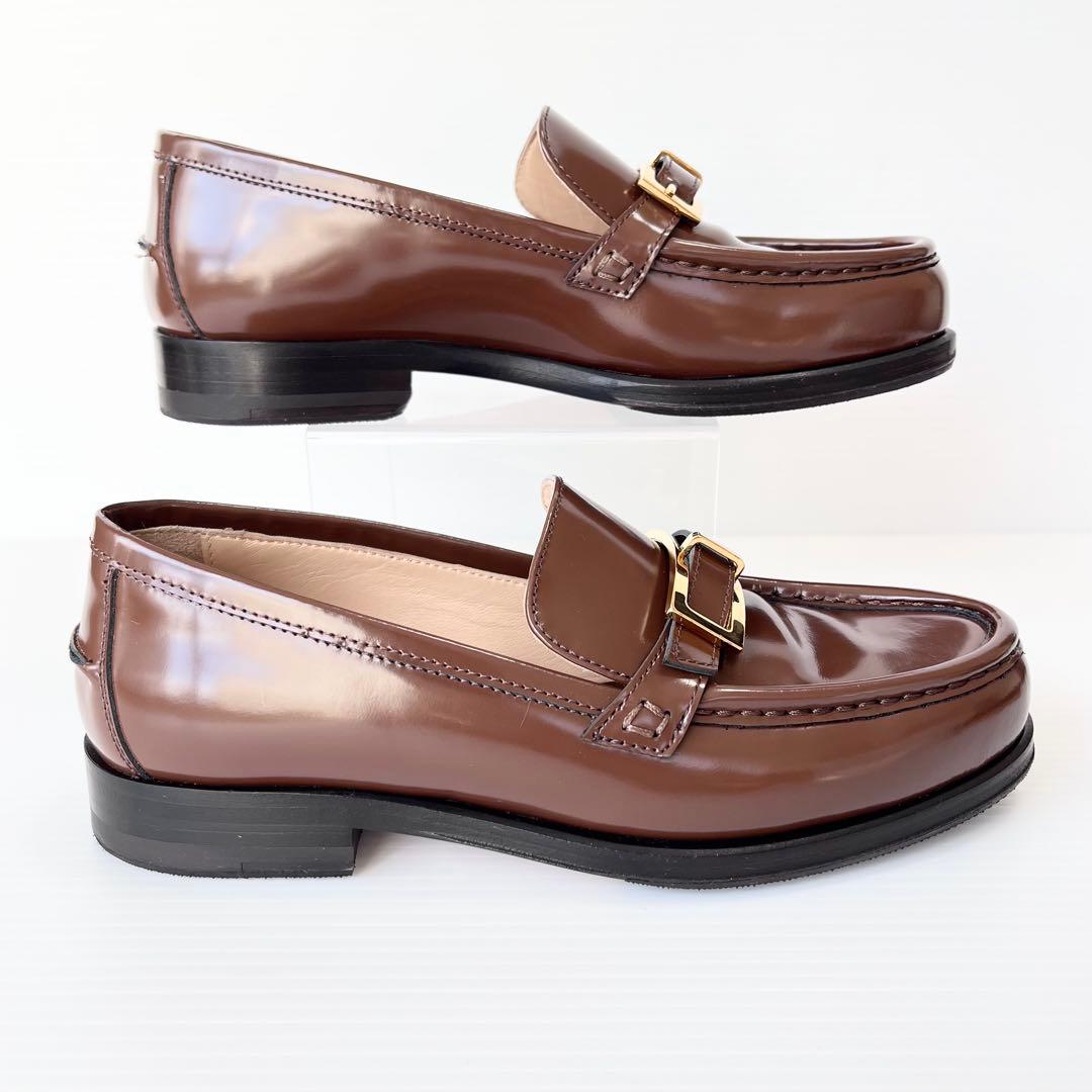 人気✨ セルジオロッシ SR NORA ローファー ブラウン バックル 23