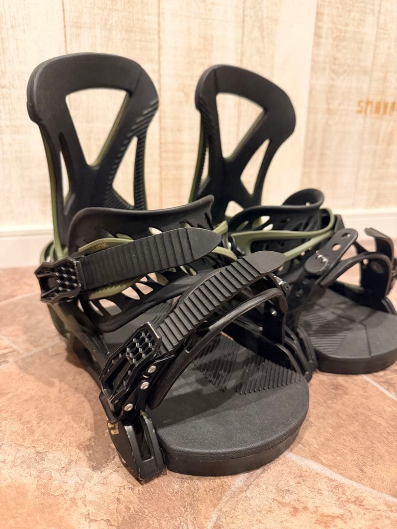 LINK スノーボードビンディング オリーブグリーン