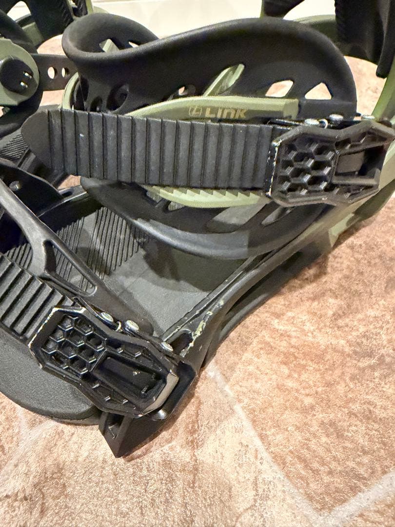 LINK スノーボードビンディング オリーブグリーン
