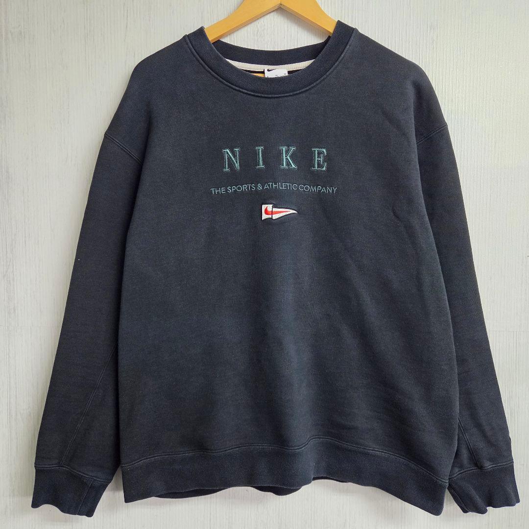 NIKE ナイキ　スウェット　XL　ブラック　刺繍ロゴ