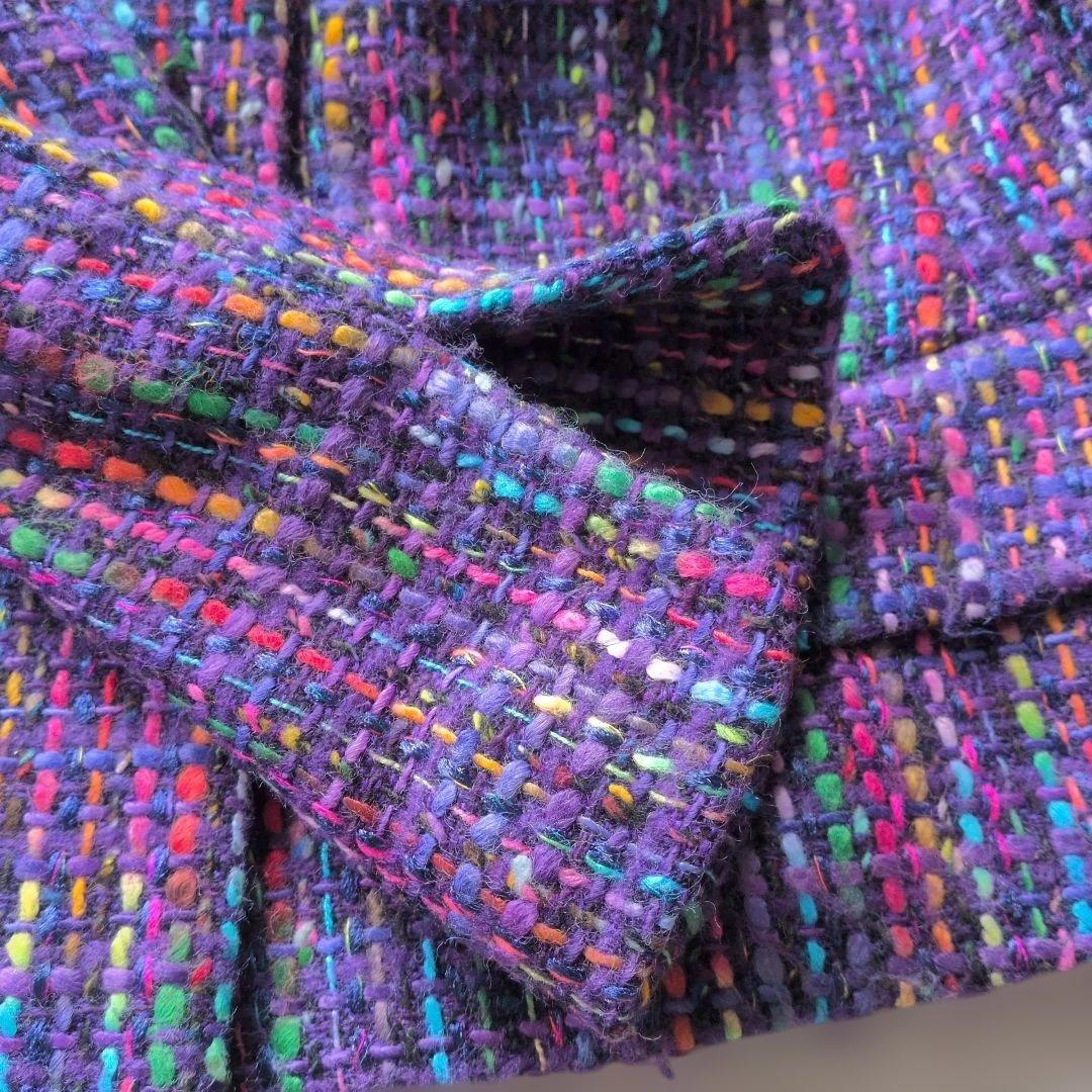 Christian Dior ツイードジャケット Mサイズ　パープル系