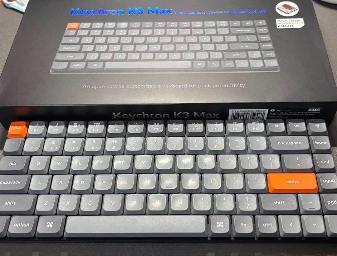 keychron k3max ホットスワップ対応　茶軸　US配列