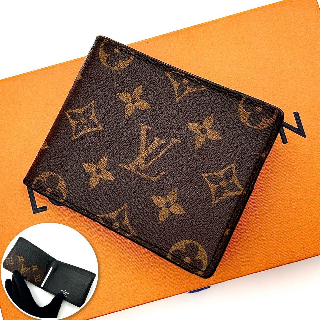 ルイヴィトン モノグラム ポルトフォイユパンス　2つ折り財布 マネークリップ