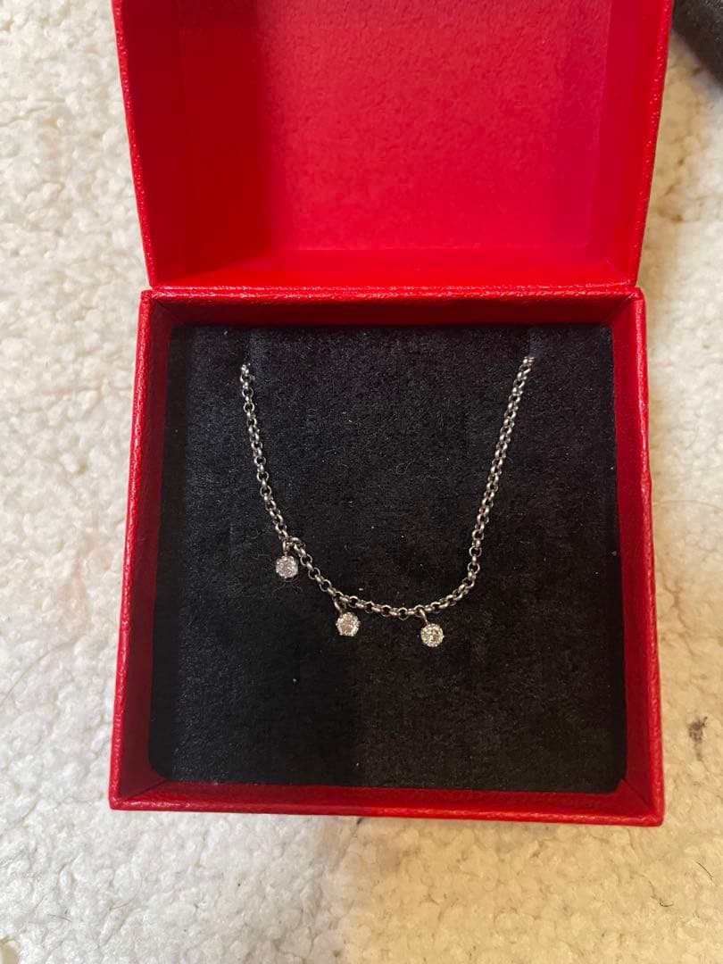 天然ダイヤモンドトリロジーチェーンアンクレットP850