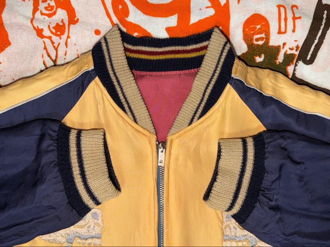 ★テーラー東洋 虎顔×CHEVY LOVER リバーシブルスカジャンL