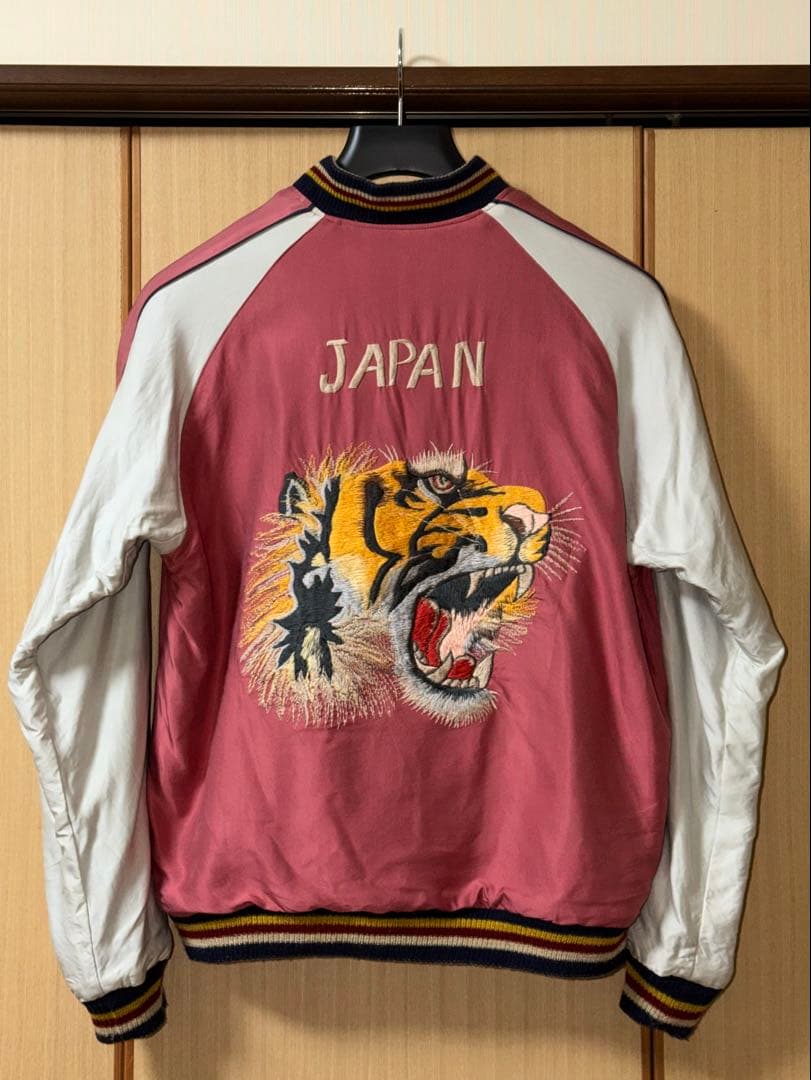 ★テーラー東洋 虎顔×CHEVY LOVER リバーシブルスカジャンL