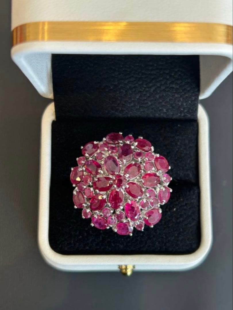 t*a様 天然ルビーデザインリング18号サイズ限定訳あり