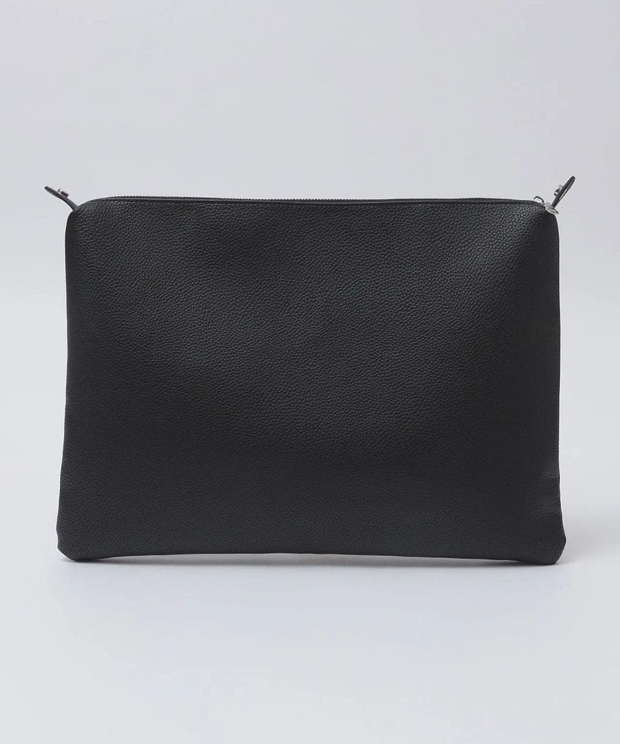 SHIPS トートバッグ 合成皮革 クラッチバッグ付 黒 ブラック 新品未使用