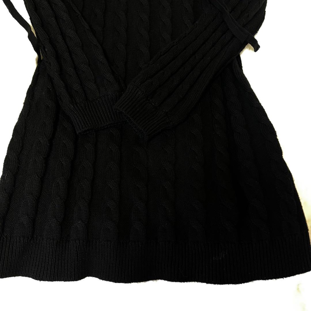 pium レイヤードケーブルニットワンピ