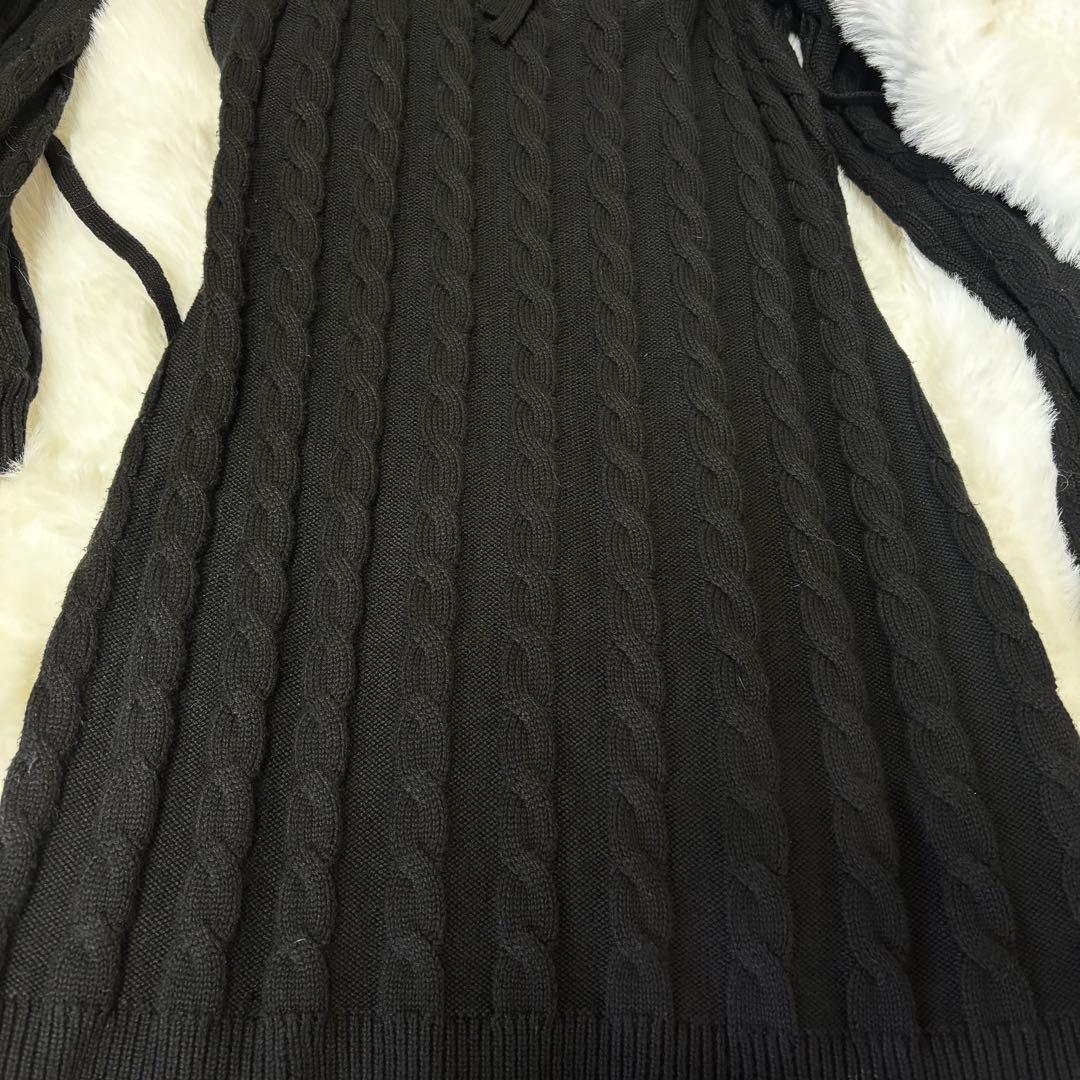 pium レイヤードケーブルニットワンピ