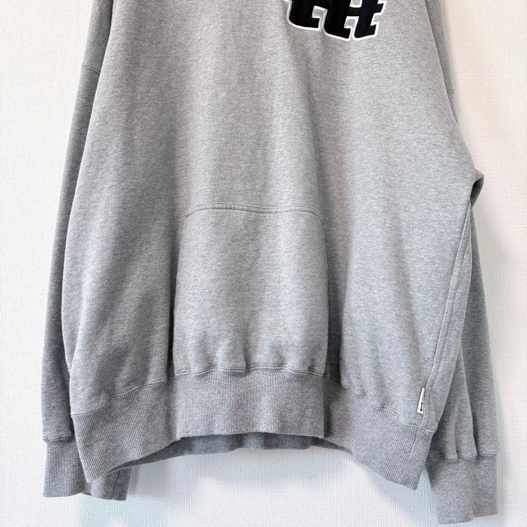 TTT MSW ロゴワッペン パーカー XL グレー Logo Hoodie