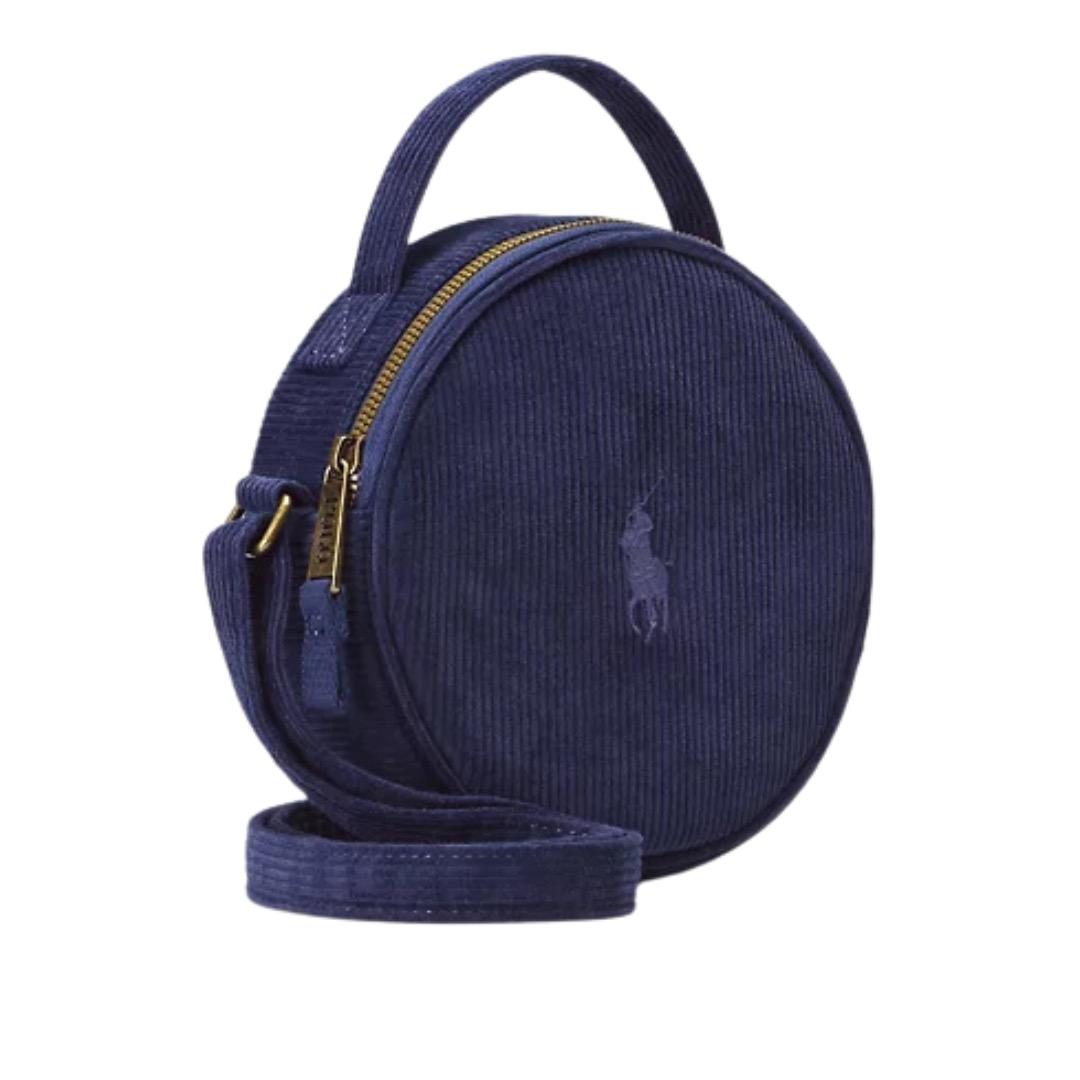 New! ラルフローレン コーデュロイ ラウンド 斜めがけ　クロスボディバッグ