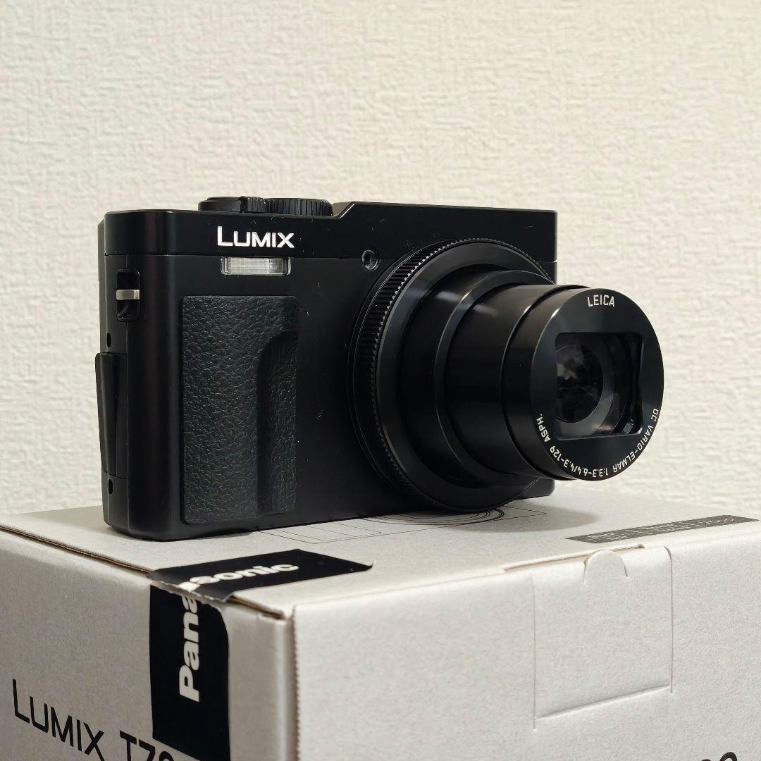 中古美品 LUMIX TZ90 ブラック 本体 2025年7月購入 保証書あり
