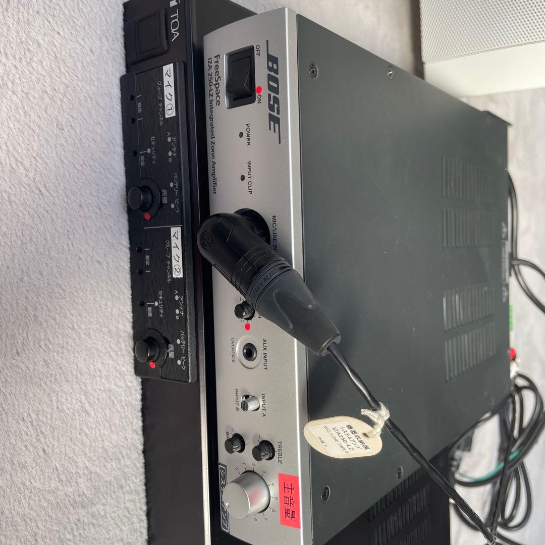 BOSEスピーカー＆アンプ＋TOAデジタルワイヤレスマイク2本フルセット 業務用